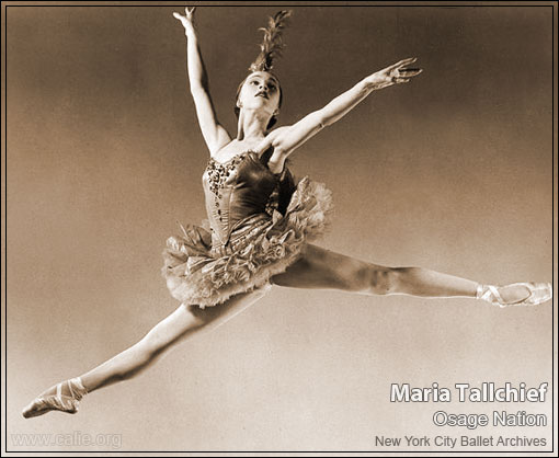 MARIA TALLCHIEF AMERICAN BALLERINA STAR PHOTOGRAPHED LEAPING