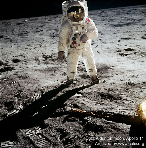 man on the moon pictures from space