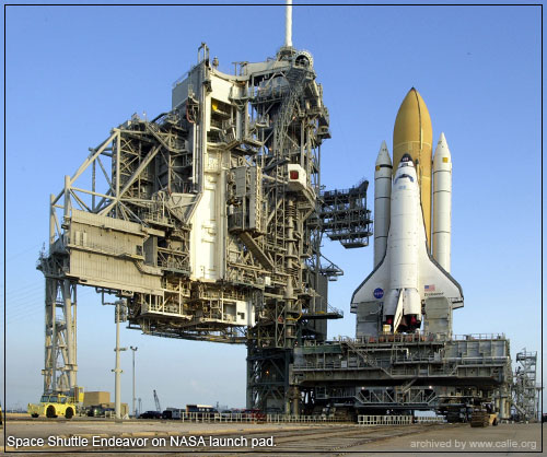 ENDEAVOR ON LAUNCH PAD